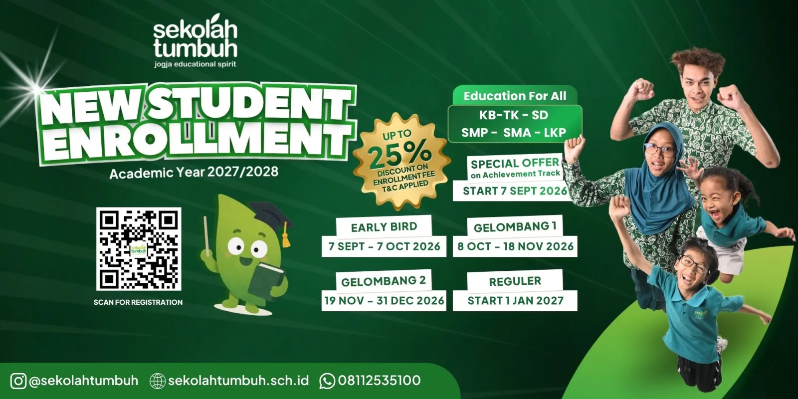 Banner Promo Early Bird Sekolah Tumbuh